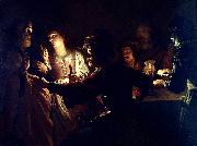 Gerard van Honthorst De Verloochening van Sint Petrus oil on canvas
